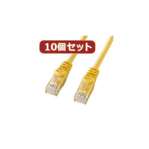 10個セットサンワサプライ カテゴリ6UTPLANケーブル LA-Y6-005YX10