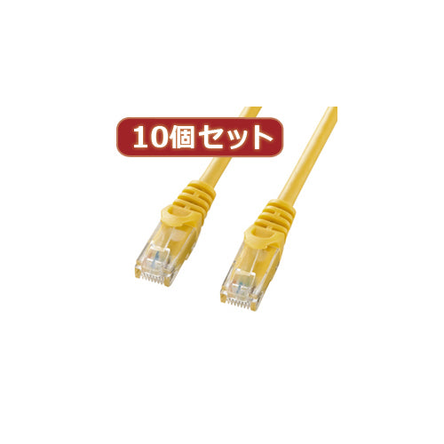 10個セットサンワサプライ カテゴリ6UTPLANケーブル LA-Y6-02YX10