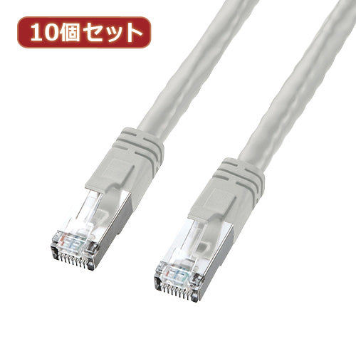 10個セットサンワサプライ PoECAT6LANケーブル KB-T6POE-03X10