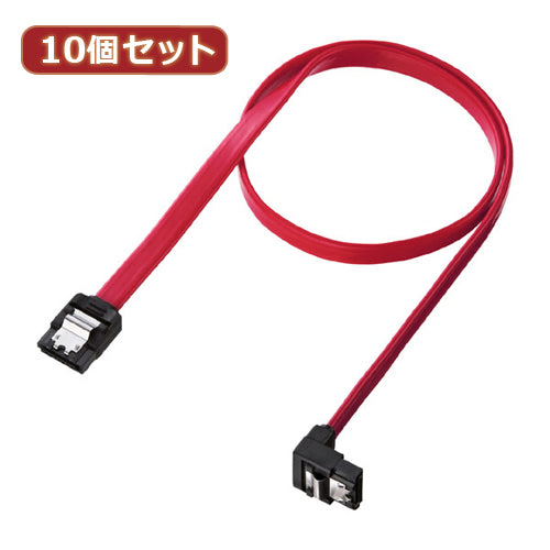 10個セット サンワサプライ 下L型シリアルATA3ケーブル TK-SATA3-05SLX10