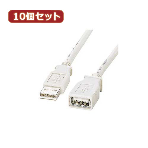 10個セット サンワサプライ USB延長ケーブル KB-USB-E2K2 KB-USB-E2K2X10