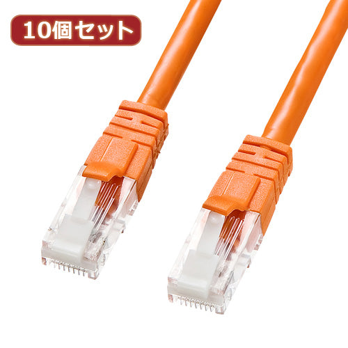 10個セット サンワサプライ つめ折れ防止カテゴリ6LANケーブル KB-T6TS-02D KB-T6TS-02DX10