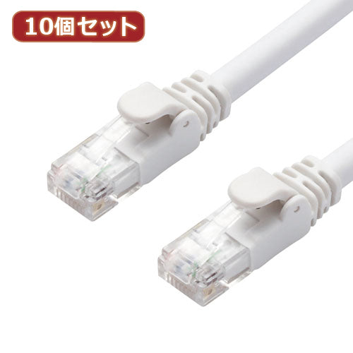 10個セットエレコム LANケーブル/CAT6A/スタンダード/2m/ホワイト LD-GPA/WH2X10