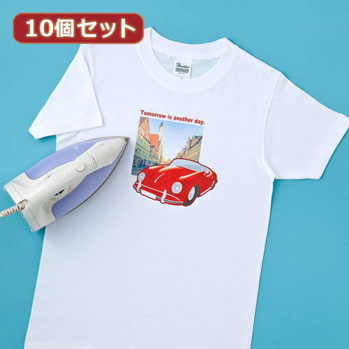 10個セットサンワサプライ　インクジェット用アイロンプリント紙(白布用) JP-TPR7X10