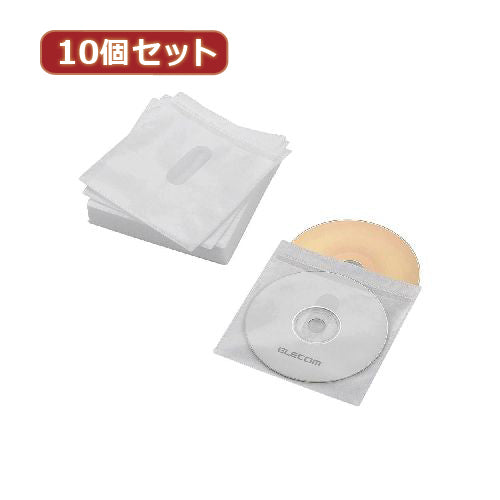 10個セットエレコム Blu-ray・CD・DVD対応不織布ケース タイトルカード CCD-NIWB60WH CCD-NIWB60WHX10