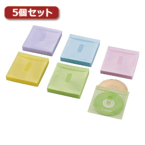 5個セットエレコム Blu-ray・CD・DVD対応不織布ケース タイトルカード CCD-NIWB240ASO CCD-NIWB240ASOX5