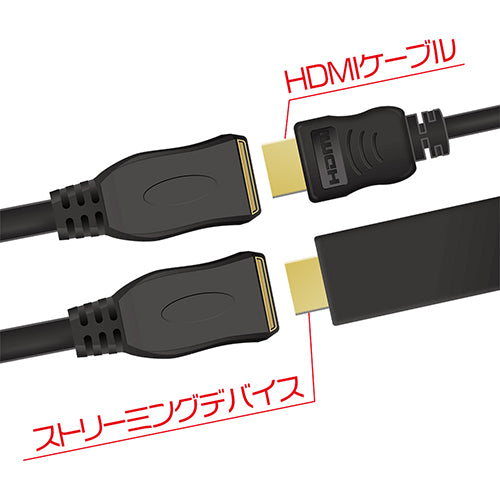 5本セット ミヨシ HDMI延長ケーブル HET-05/BKX5