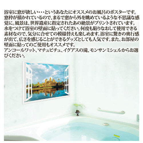 昭プラ お風呂のポスター 世界遺産 イグアスの滝 + 薬用入浴剤ギフトセット B6133529+8100443
