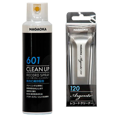 NAGAOKA レコードクリーナー + レコードクリーニングスプレー CL120+SP-601