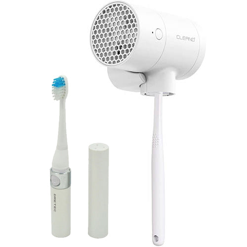 CLEAND 歯ブラシUV除菌乾燥機 T-dryer White + 音波式電動歯ブラシ CL20314+TB-303WT