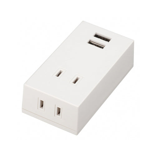 【5個セット】 YAZAWA フロントタップ型2AC+2USB2.1Aホワイト Y02FS400WH2UX5