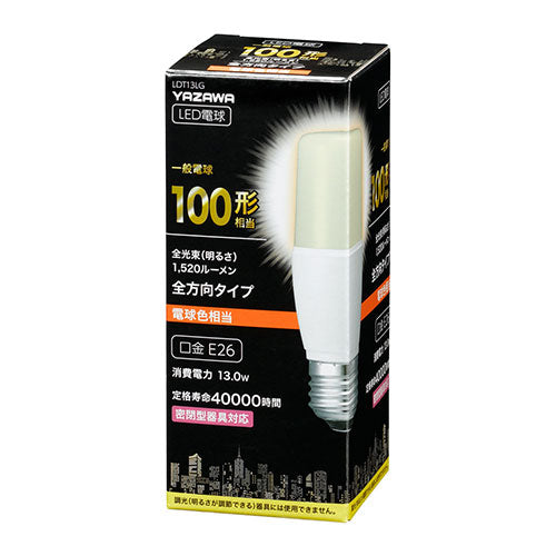 【5個セット】 YAZAWA T形LED 100W形 E26 電球色 LDT13LGX5