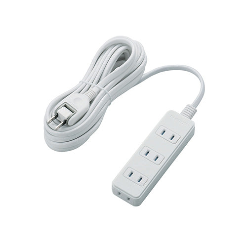 【5個セット】エレコム シャッタータップ/4個口/5m/ホワイト T-ST02N-2450WHX5