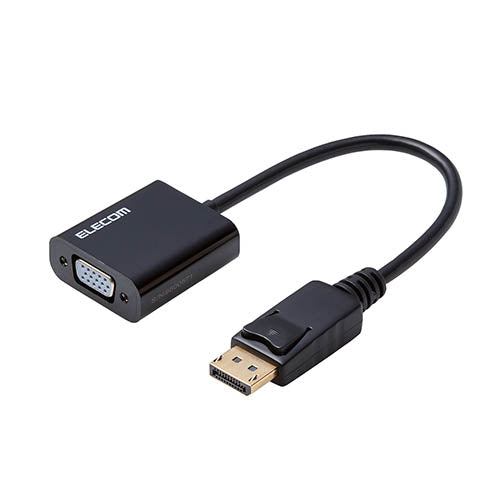 【5個セット】エレコム 変換アダプタ/DisplayPort-VGA/ブラック AD-DPVGABKX5