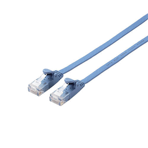 【5個セット】エレコム LANケーブル/CAT6/フラット/10m/ブルー LD-GF2/BU10X5