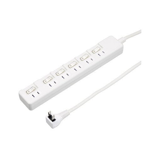 【5個セット】 YAZAWA 6個口節電タップ0.3mホワイトH8S6603WHX5