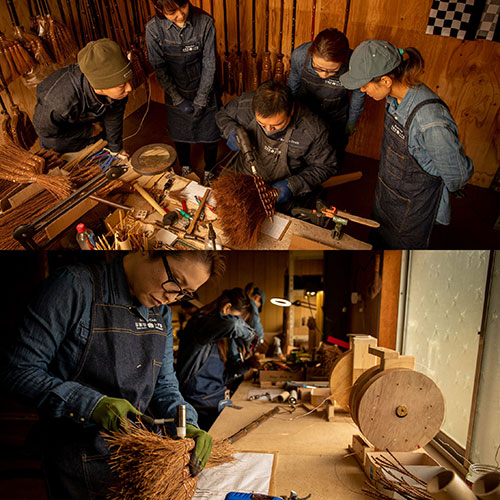 深海産業 BroomCraft 国産 柿渋はりみ塵取り(チリトリ) 卓上型・小 TI-002