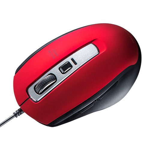 【5個セット】 サンワサプライ 静音有線ブルーLEDマウス(5ボタン) MA-BL163RX5