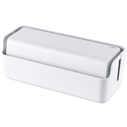 【5個セット】 エレコム スタンド付きケーブルボックス 大 EKC-BOX004WHX5