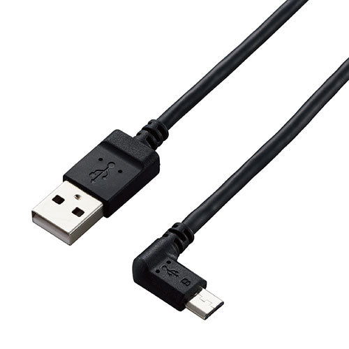 【5個セット】 エレコム カメラ接続用L字USBケーブル(micro-Bタイプ) DGW-AMBL20BKX5