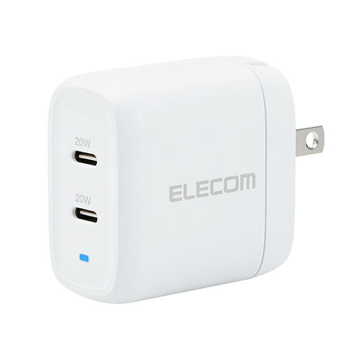 【5個セット】 エレコム USB Power DeliveryAC充電器(40W C×2) MPA-ACCP25WHX5