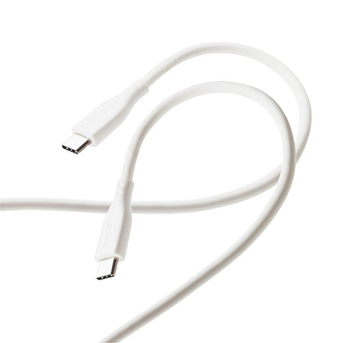 【5個セット】 エレコム なめらかUSB Type-Cケーブル(非認証品、C-C) MPA-CCSS20WHX5