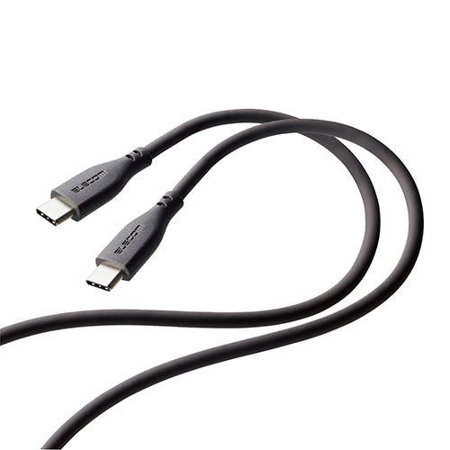 【5個セット】 エレコム なめらかUSB Type-Cケーブル(非認証品、C-C) MPA-CCSS10GYX5