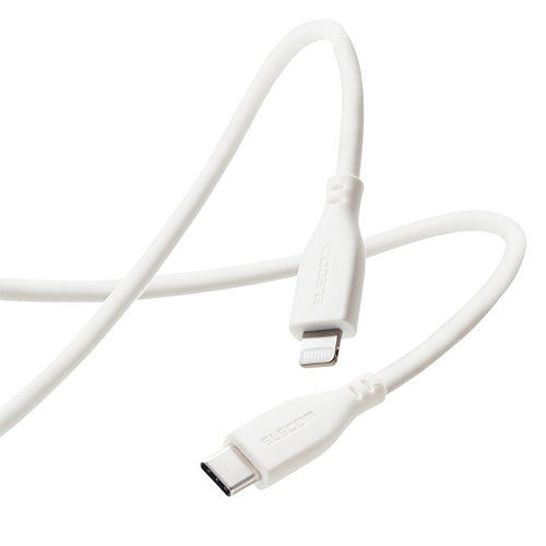 【5個セット】 エレコム なめらかUSB-C to Lightningケーブル MPA-CLSS20WHX5