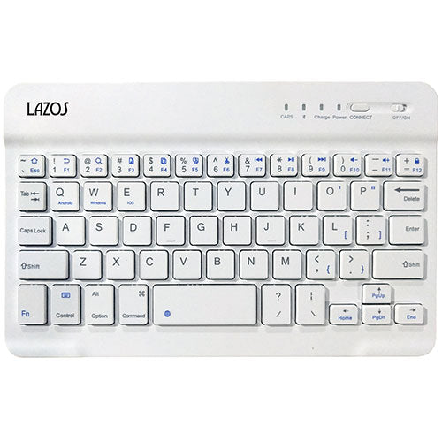 【10個セット】 Lazos Bluetoothキーボード ホワイト L-BTK-WX10