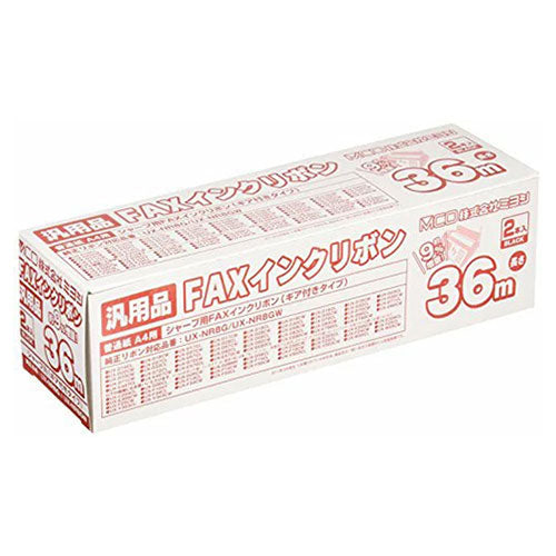 【10本セット(2本×5セット)】 ミヨシ シャープ汎用FAXインクリボン 36m FXS36SH-2X5
