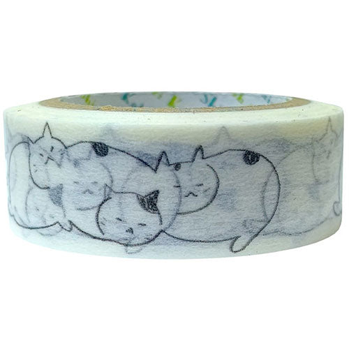 【5個セット】 シール堂 日々是和紙てーぷ おひるねこ ks-wt-40003X5