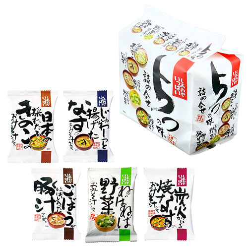 【100食分(5食分×20袋)】 コスモス食品 しあわせいっぱいみそ汁5つの味詰合せ CSF00060X20