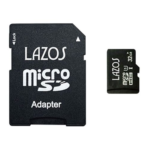 【20個セット】 Lazos microSDHCメモリーカード 32GB UHS-I CLASS10 紙パッケージ L-B32MSD10-U1X20