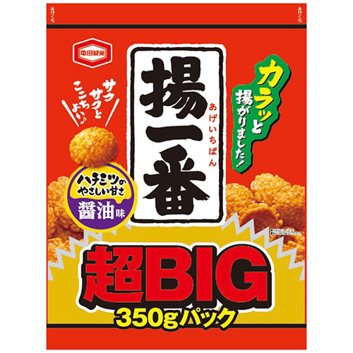 【12個セット】亀田製菓 揚一番350g(超BIGパック) 6381-054X12