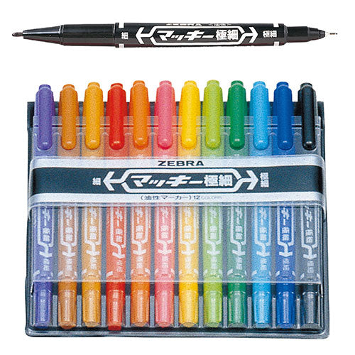 【12色×5セット】 ARTEC マッキー極細(油性)MCFー12C ATC91622X5