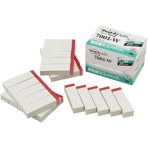 【5個セット】 3M Post-it ポストイット 再生紙エコノパック 見出し 3M-7001-WX5