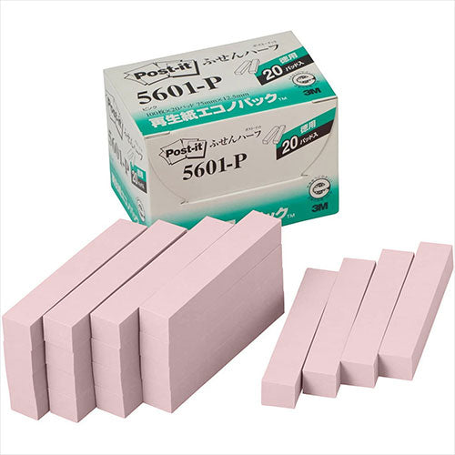 【5個セット】 3M Post-it ポストイット 再生紙エコノパック ふせんハーフ 3M-5601-PX5