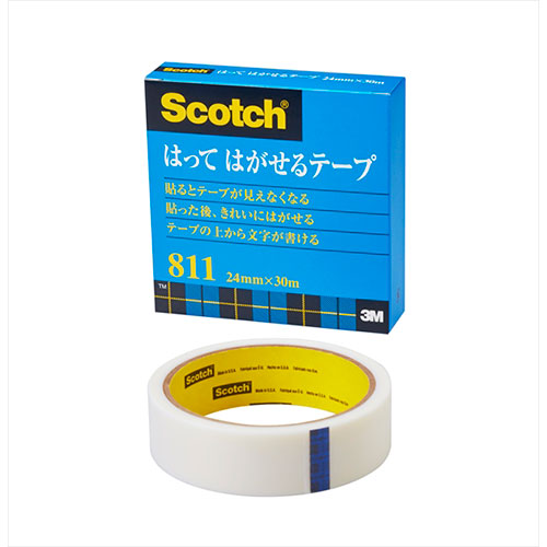 【5個セット】 3M Scotch スコッチ はってはがせるテープ 24mm×30m 3M-811-3-24X5