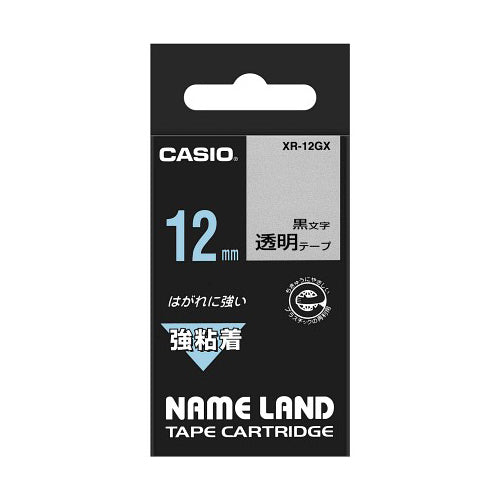 【5個セット】 カシオ計算機 ネームランド強粘着テープ12mm 透明 XR-12GXX5