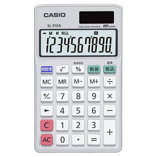 【5個セット】 カシオ計算機 スタンダード電卓 手帳タイプ 10桁表示 SL-310A-NX5