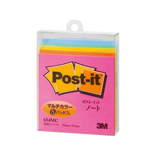 【10個セット】 3M Post-it ポストイット ノート マルチカラー 3M-654MCX10