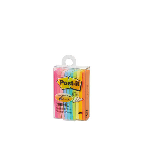 【10個セット】 3M Post-it ポストイット 見出し マルチカラー 3M-700MCX10