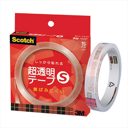 【10個セット】 3M Scotch スコッチ 超透明テープS 紙箱入 15mm幅 3M-BH-15NX10