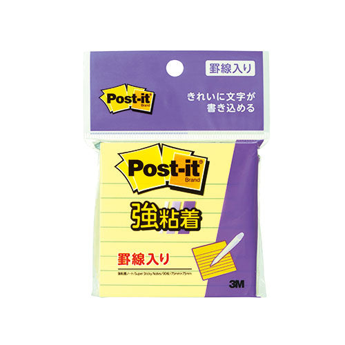 【10個セット】 3M Post-it ポストイット 強粘着ノート 罫線入 イエロー 3M-630SS-RPYX10