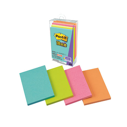 【10個セット】 3M Post-it ポストイット 強粘着ノート マルチカラー1 3M-656SS-MC-1X10