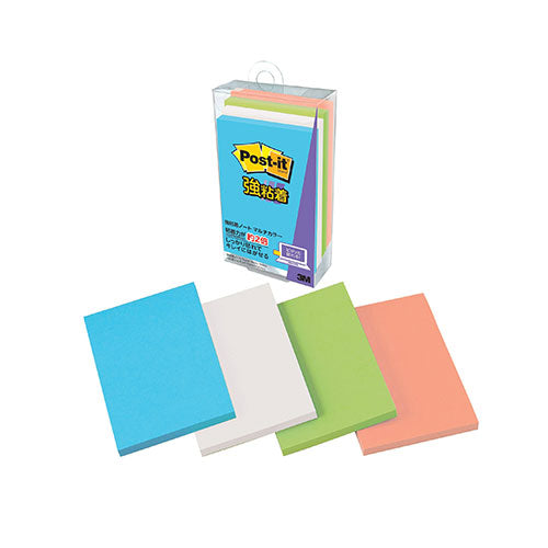 【10個セット】 3M Post-it ポストイット 強粘着ノート マルチカラー4 3M-656SS-MC-4X10