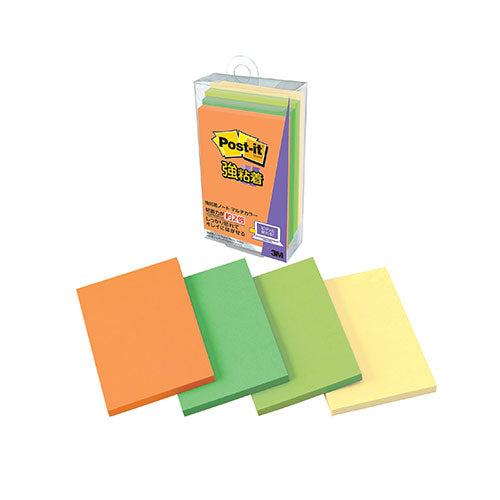 【10個セット】 3M Post-it ポストイット 強粘着ノート マルチカラー6 3M-656SS-MC-6X10