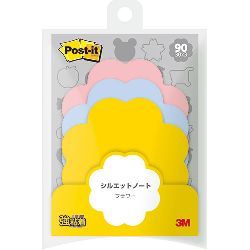 【10個セット】 3M Post-it ポストイット シルエットノート 強粘着 フラワー 3M-SSS-FLRX10