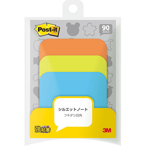 【10個セット】 3M Post-it ポストイット シルエットノート 強粘着 フキダシ四角 3M-SSS-FKSX10