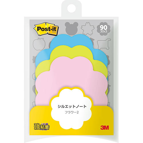 【10個セット】 3M Post-it ポストイット シルエットノート 強粘着 フラワー2 3M-SSS-FLR2X10